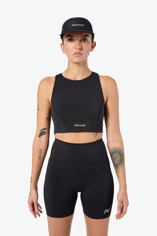 Trail Crop Top 02 W Black  by Nnormal