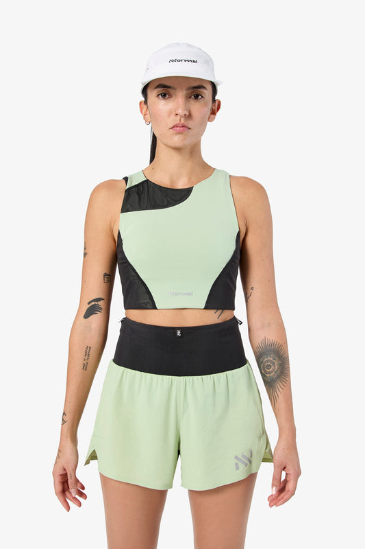Trail Crop Top 02 W Green  by Nnormal