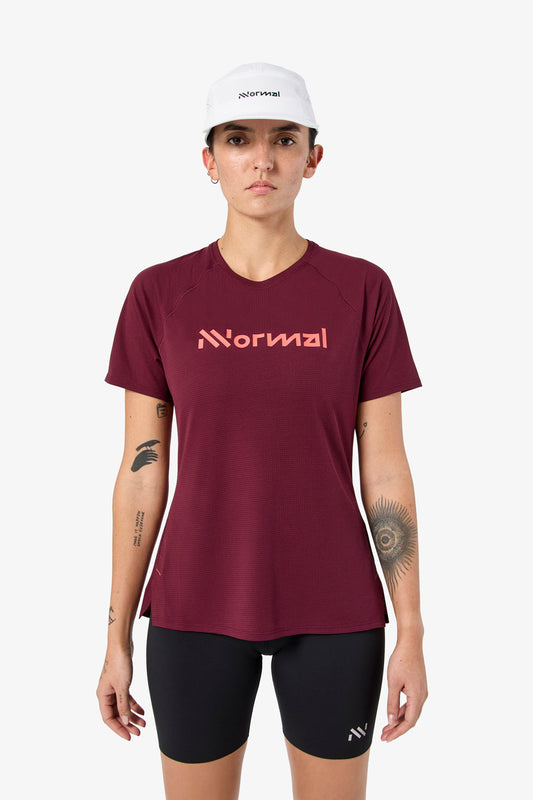 Race T-shirt 02 W Burgundy  by Nnormal