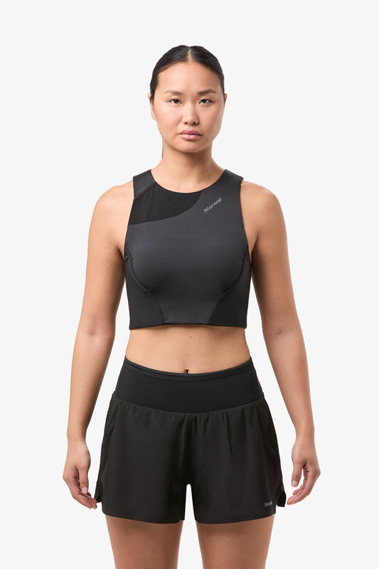 Trail Crop Top W Black  by Nnormal