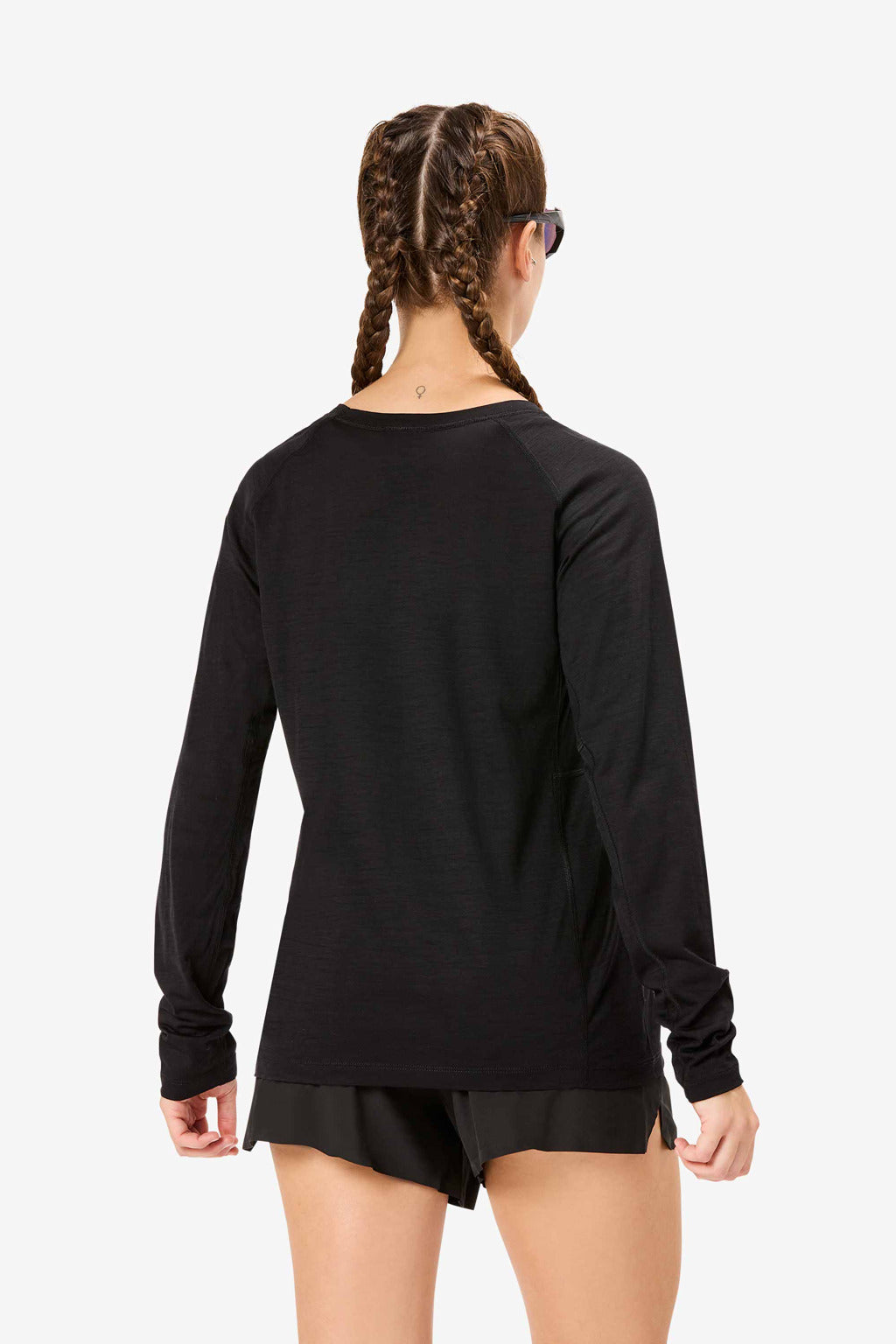 Women's Merino Long Sleeve T-shirt Black  by Nnormal