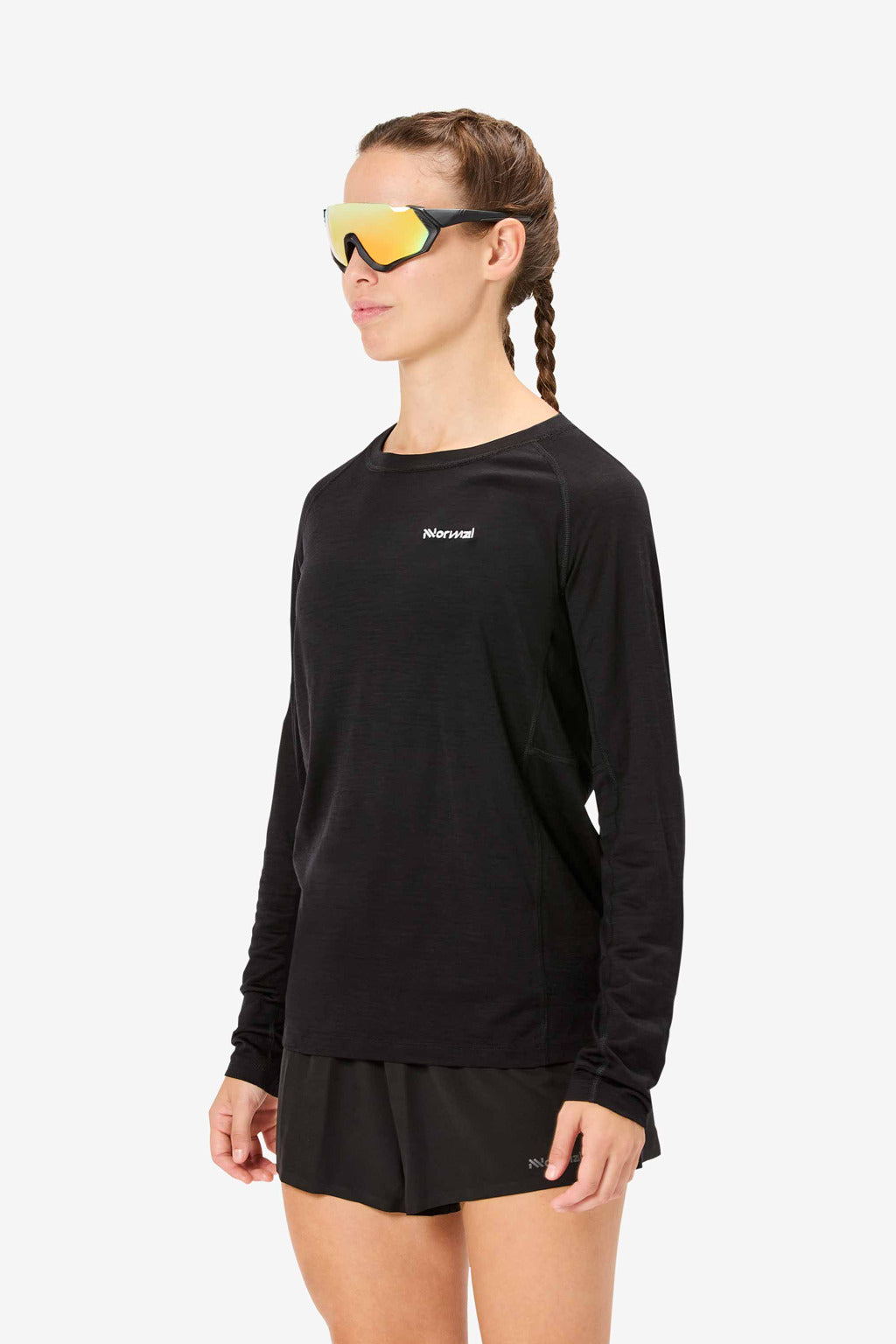 Women's Merino Long Sleeve T-shirt Black  by Nnormal