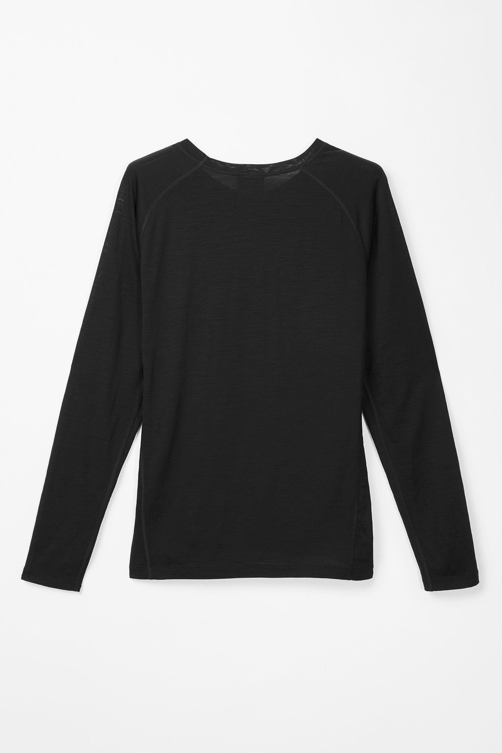 Women's Merino Long Sleeve T-shirt Black  by Nnormal