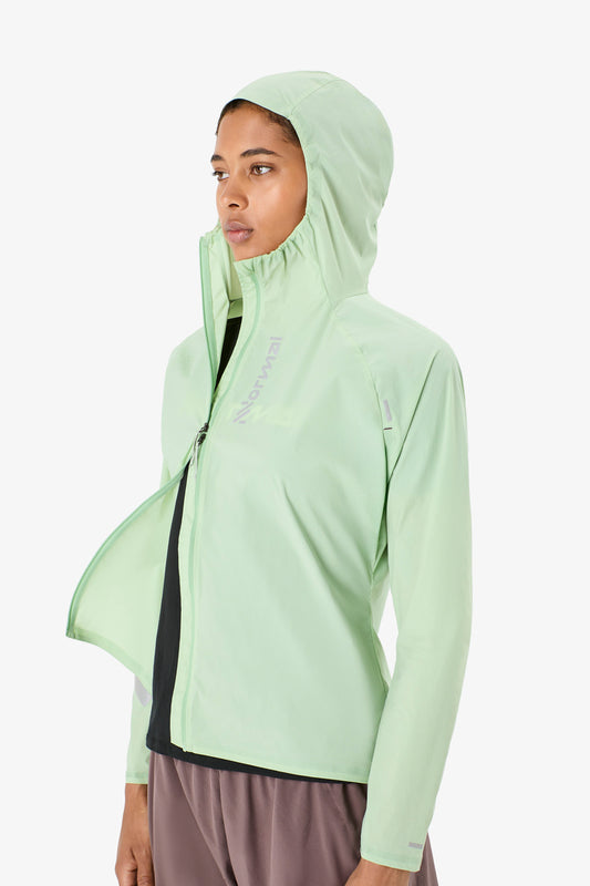 Trail Wind Jacket W Light Green  by Nnormal