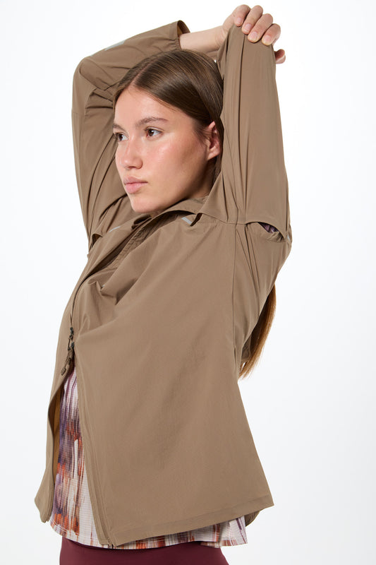 Trail Wind Jacket W Light Brown  by Nnormal
